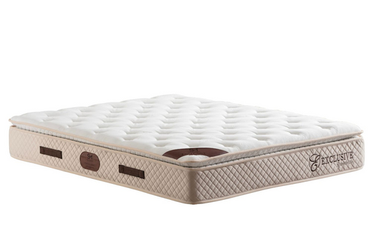 Matelas Exclusif Ressorts Beige - 32 cm avec surmatelas Intégré