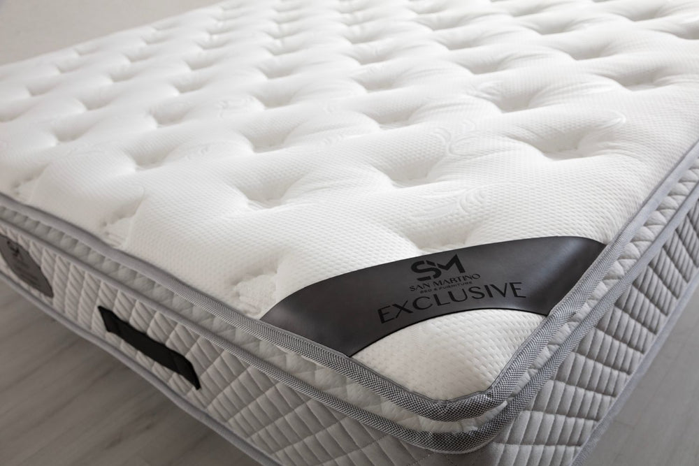 Matelas Exclusif Ressorts Gris - 32 cm avec surmatelas Intégré